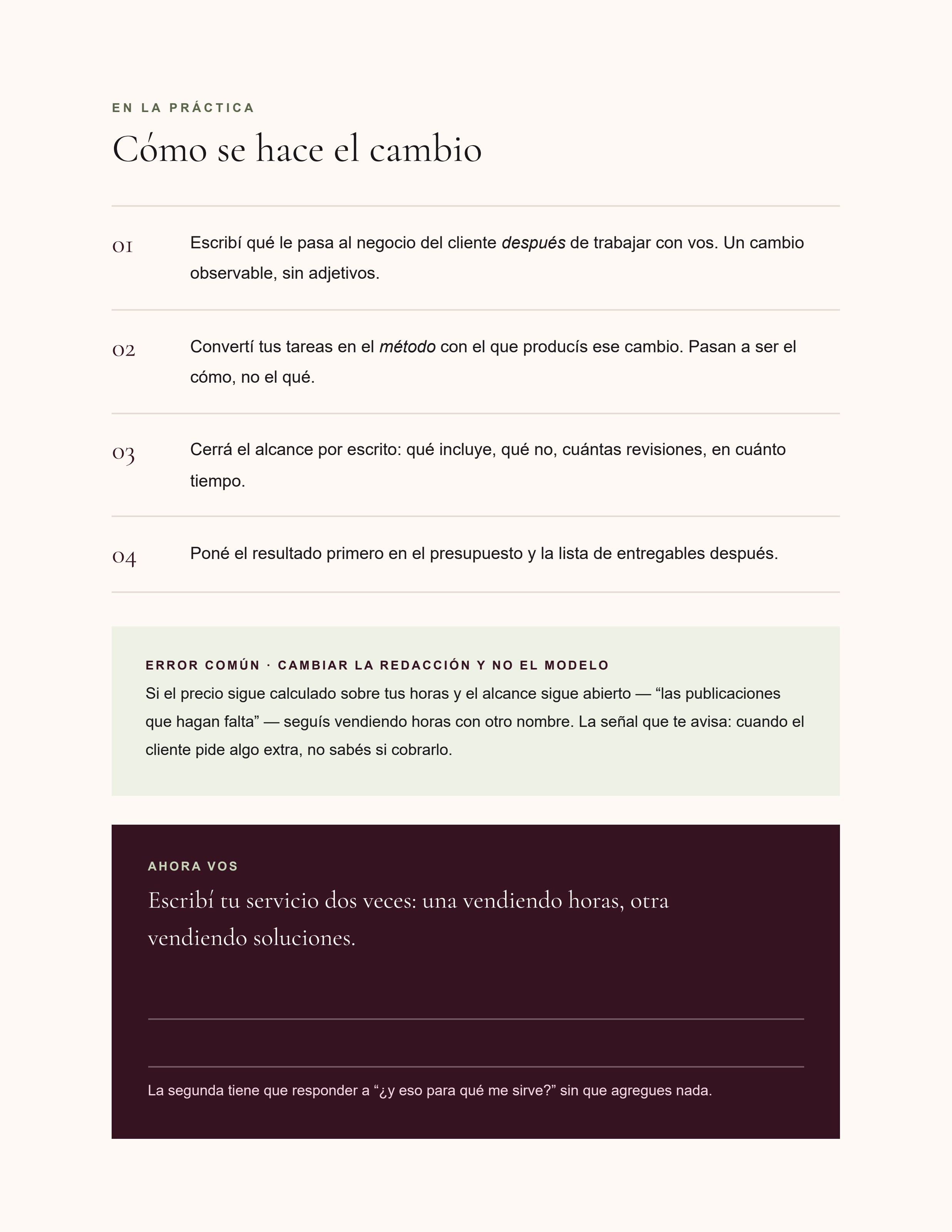 Ejercicio real incluido en la formación